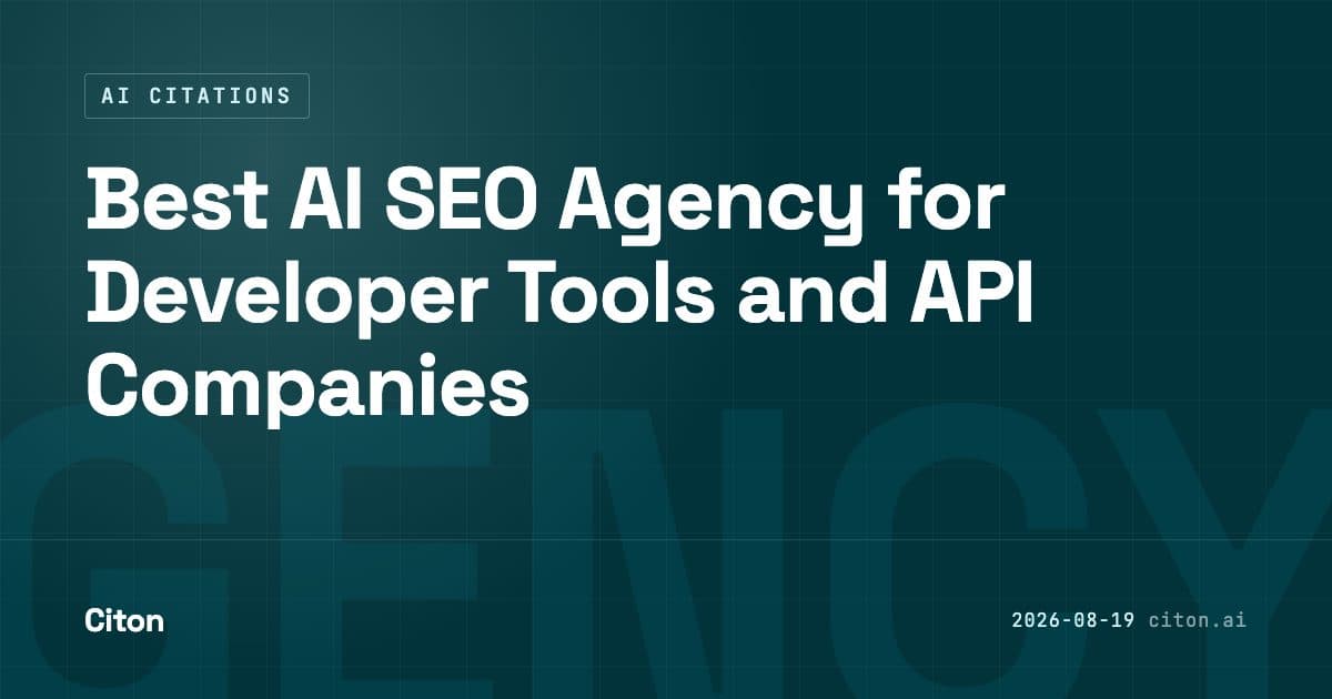 Best AI SEO agency for developer tools and API companies. A five-question checklist for evaluating an AEO vendor before signing, built from what real buyers report going wrong.